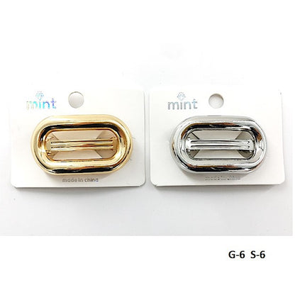 Metal Oval Barrette Hair Clip