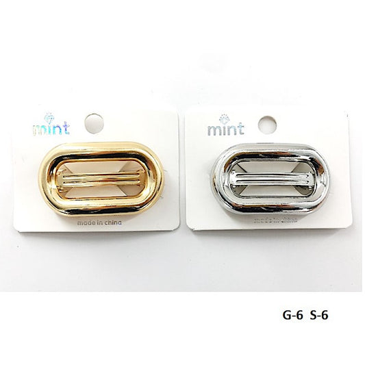 Metal Oval Barrette Hair Clip