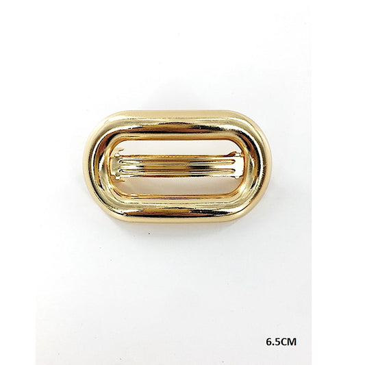 Metal Oval Barrette Hair Clip