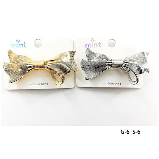 Metal Bow Barrette Hair Clip