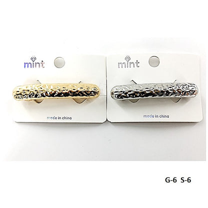 Molten Metal Textured Barrette Hair Clip