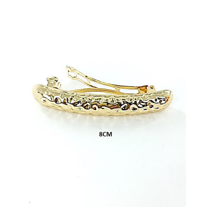 Molten Metal Textured Barrette Hair Clip
