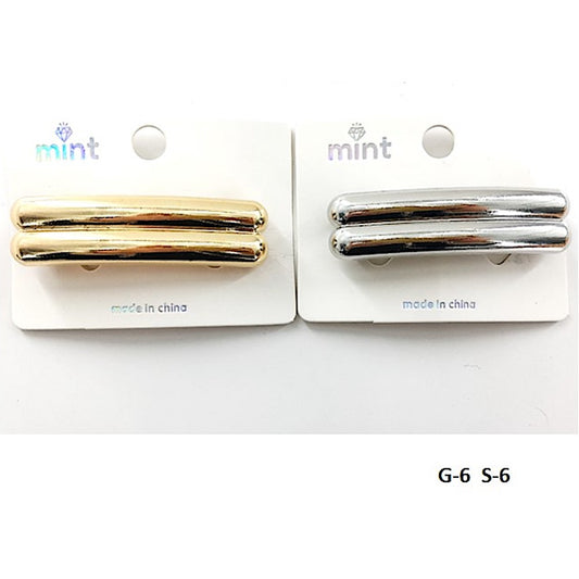 Metal Double Line Barrette Hair Clip
