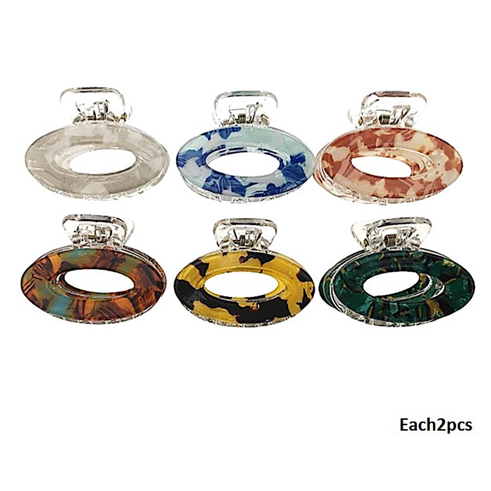 Small Resin Oval Claw Clip