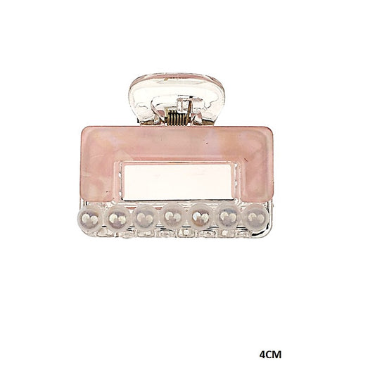 Small Resin Pearl Rectangle Claw Clip