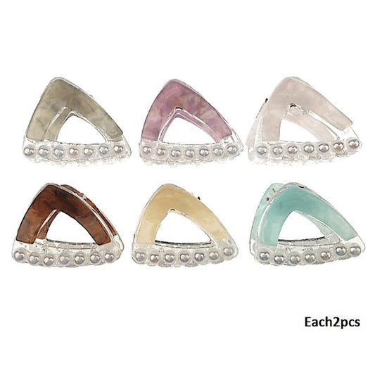 Small Resin Pearl Triangle Claw Clip