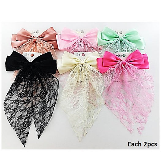 GYH13347 - Lace Hair Bow Clip