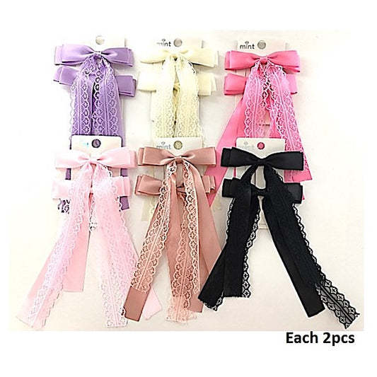 GYH13347 - Lace Hair Bow Clips