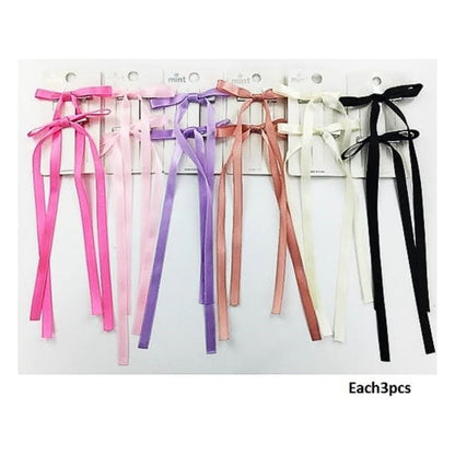 GYH13354 - Satin Hair Bow Clips