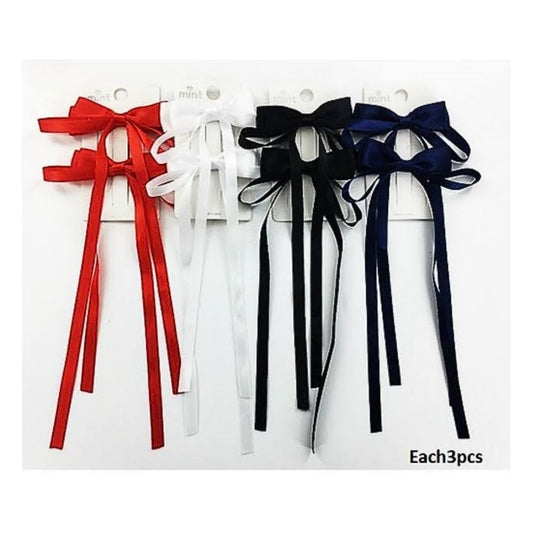 GYH13367 - Satin Hair Bow Clips