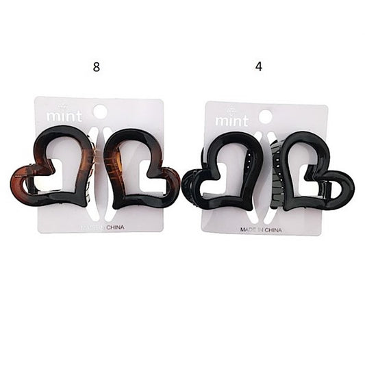 Heart Claw Clip 2 Piece Set