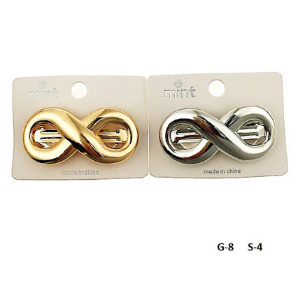 Metal Infinity Barrette Hair Clip