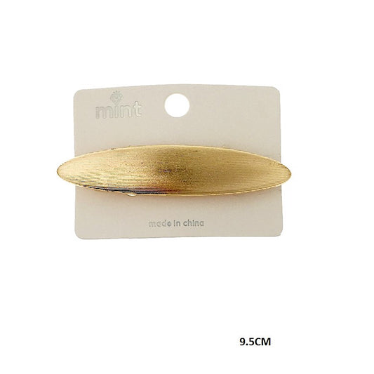 Brushed Metal Barrette Clip