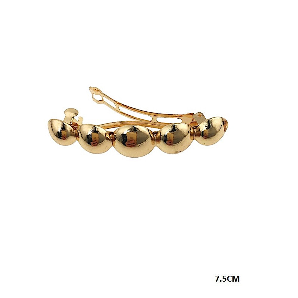 Metal Bubble Row Barrette Clip