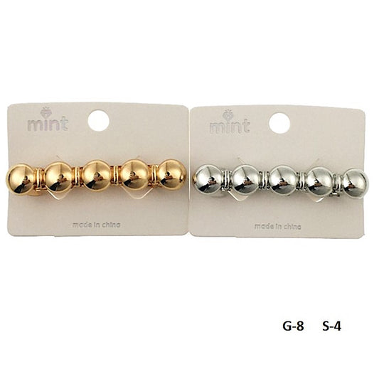 Metal Bubble Row Barrette Clip