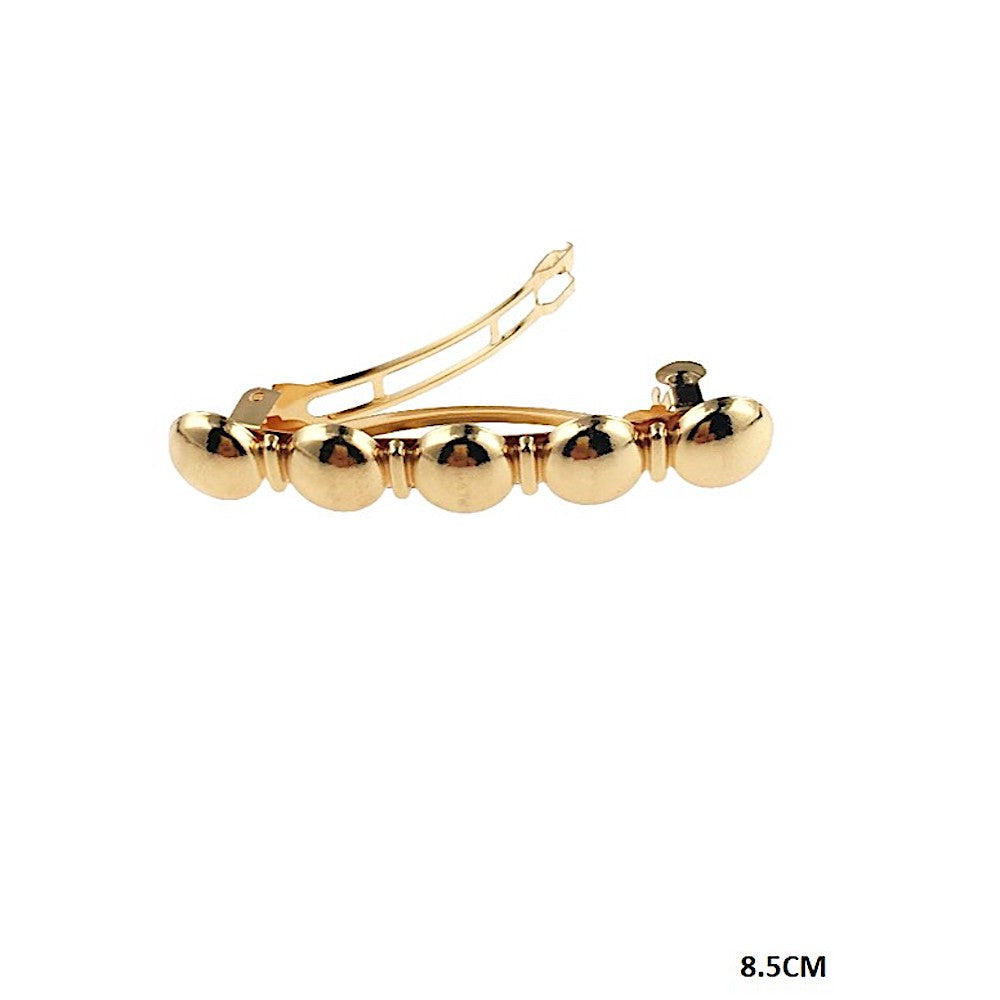 Metal Bubble Row Barrette Clip