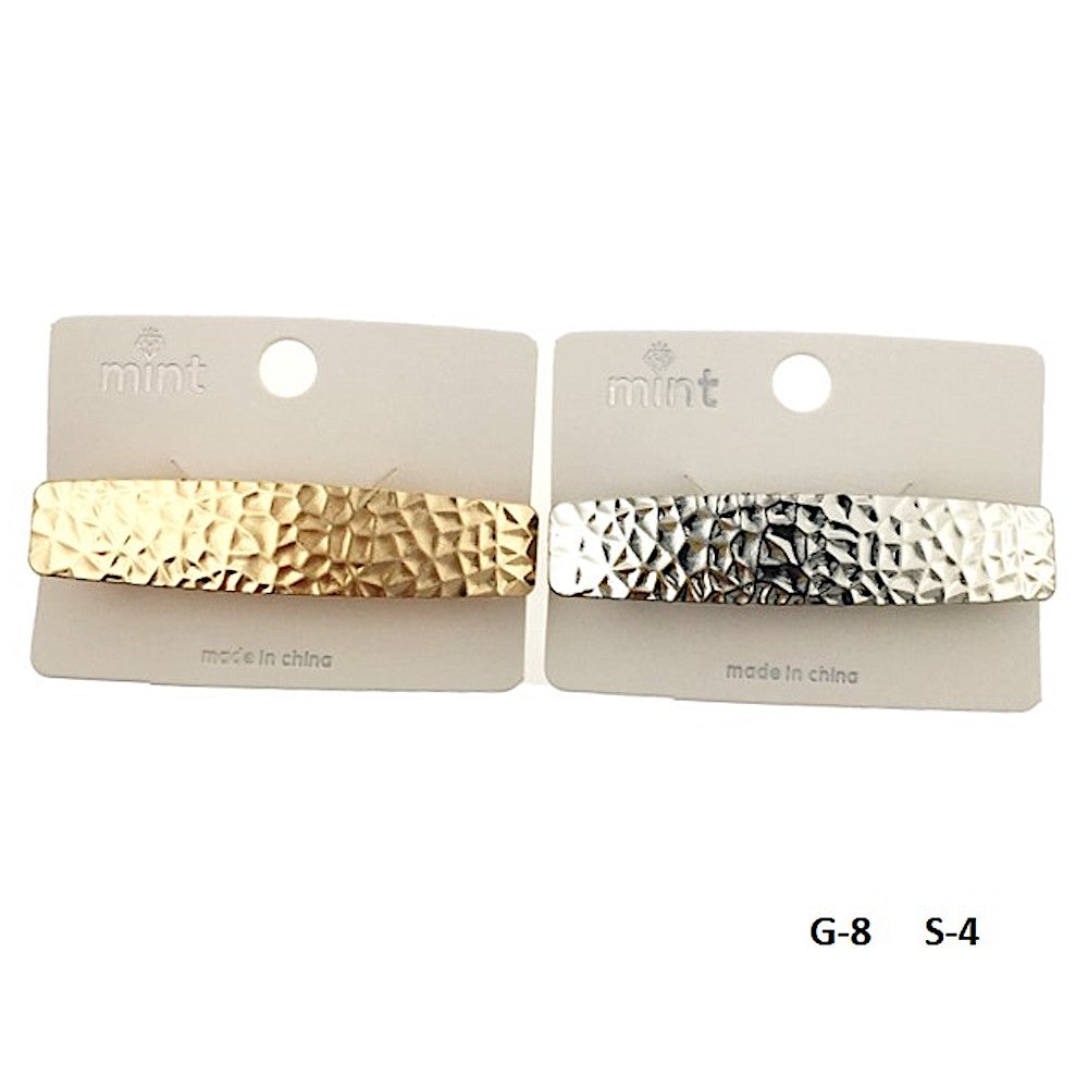 Hammered Metal Barrette Clip