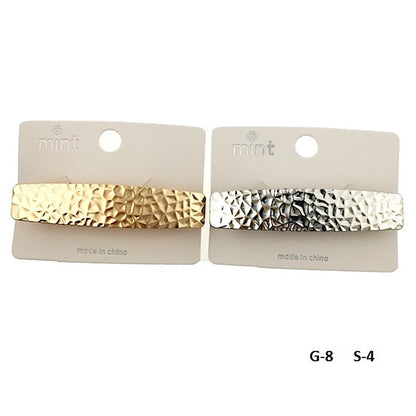 Hammered Metal Barrette Clip