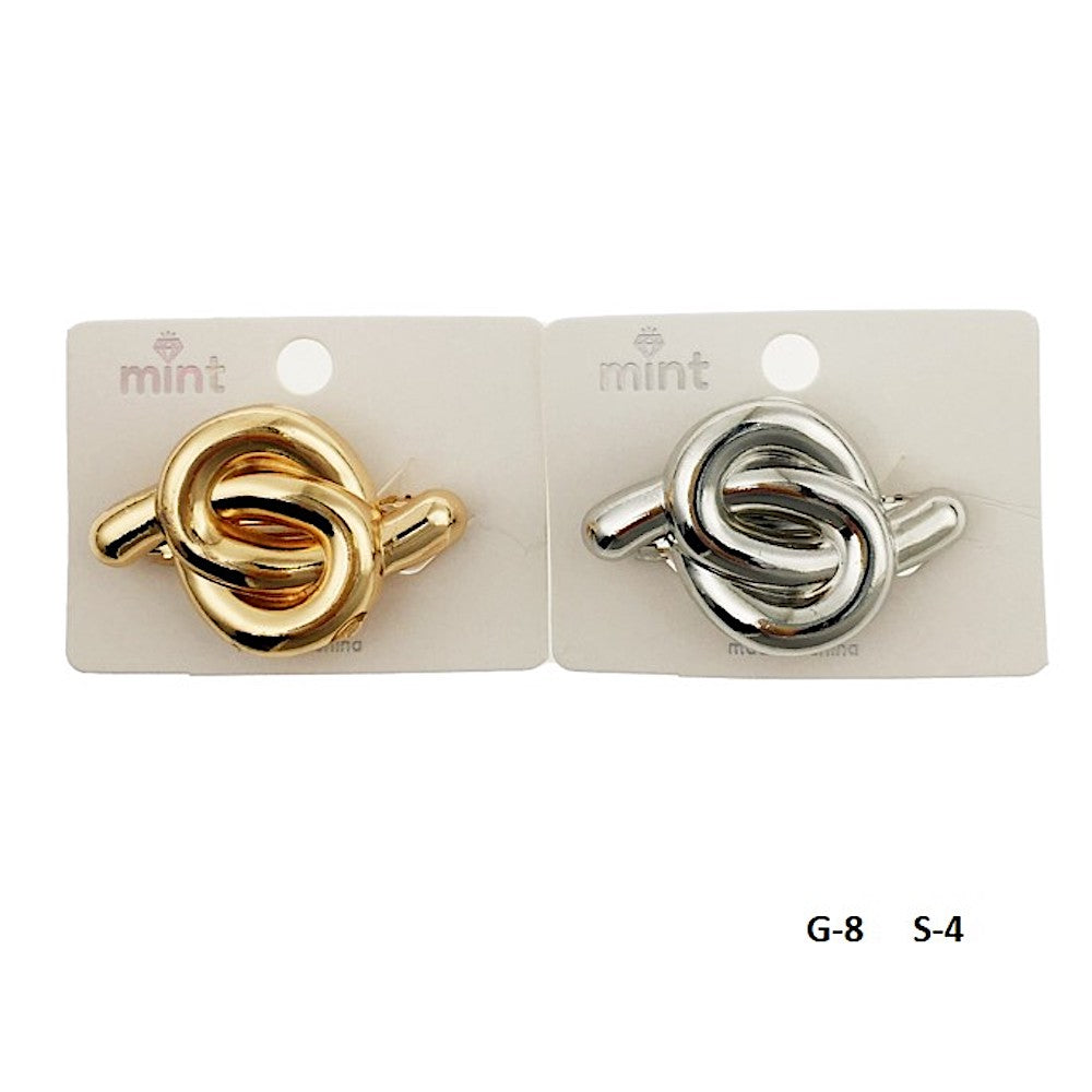Metal Twist Knot Barrette Clip