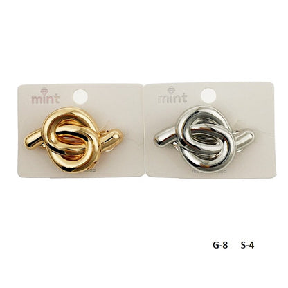 Metal Twist Knot Barrette Clip