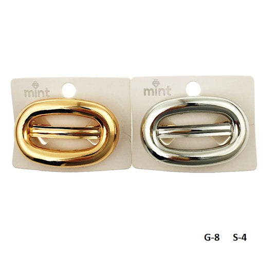 Metal Oval Barrette Clip