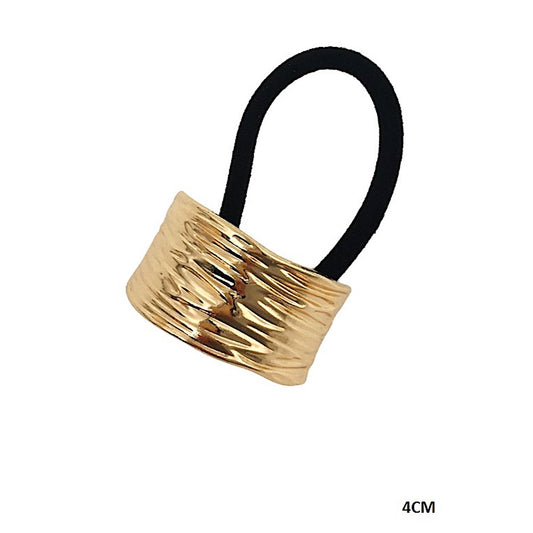 Textured Metal Hair Tie