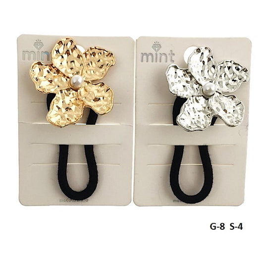 Molten Metal Flower Hair Tie