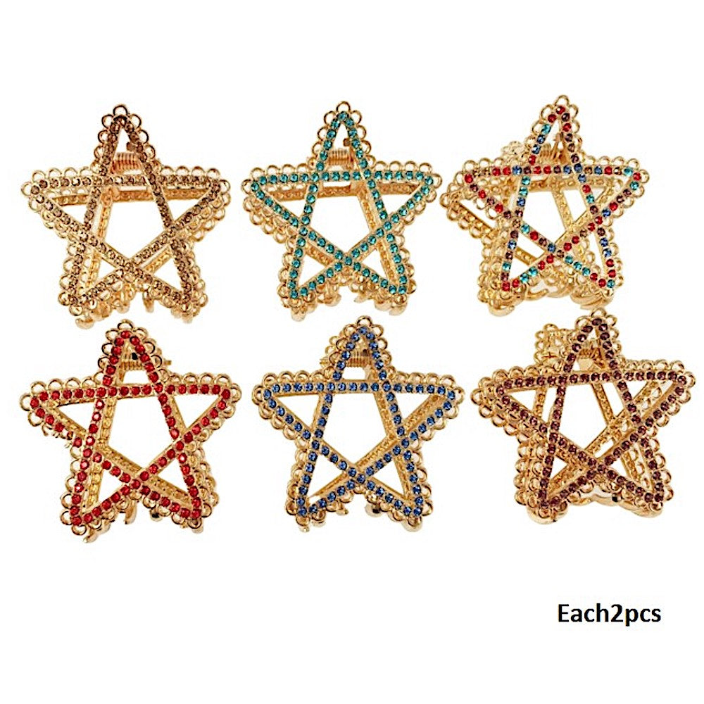 Rhinestone Star Claw Clip