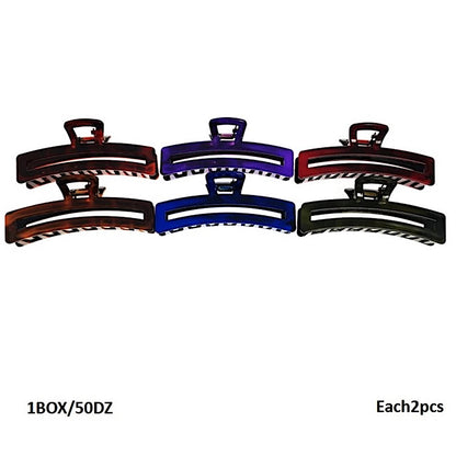 Marble Rectangle Claw Clip (Dark Colors)