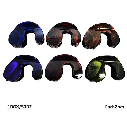 Marble Curve Claw Clip