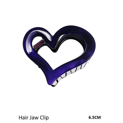Marble Heart Cutout Claw Clip