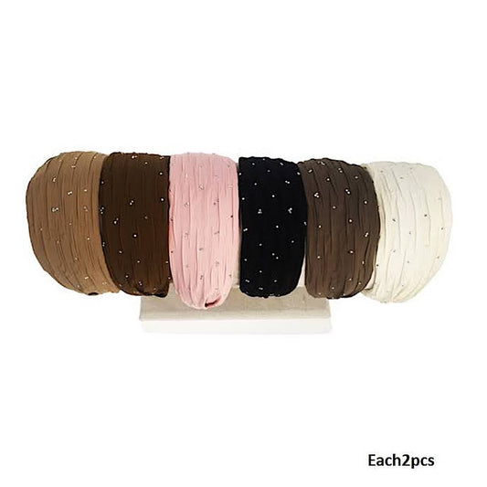 Rhinestone Chiffon Wide Headband