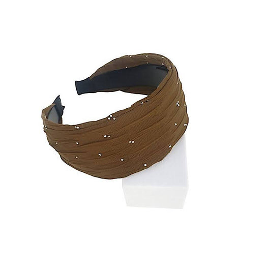 Rhinestone Chiffon Wide Headband
