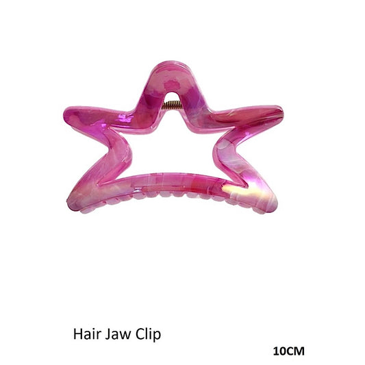 Iridescent Star Cutout Claw Clip