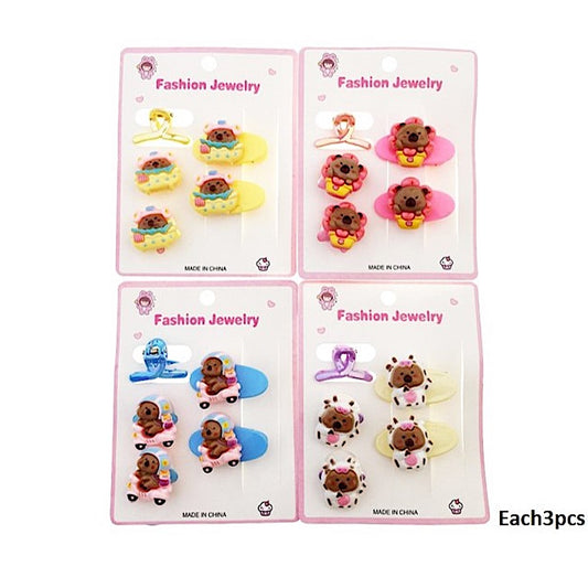 Cute Capybara Hair Clip Set