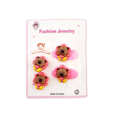 Cute Capybara Hair Clip Set