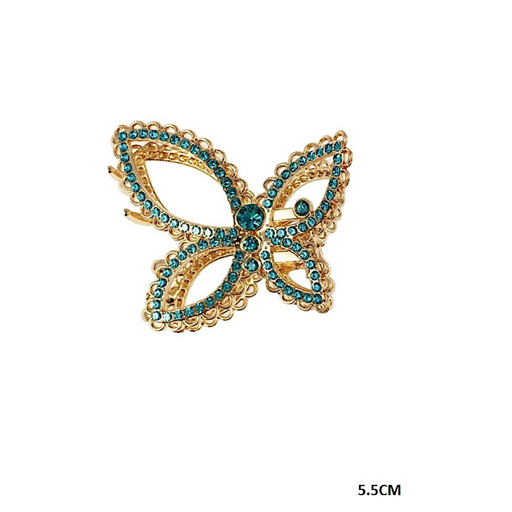 Rhinestone Butterfly Claw Clip