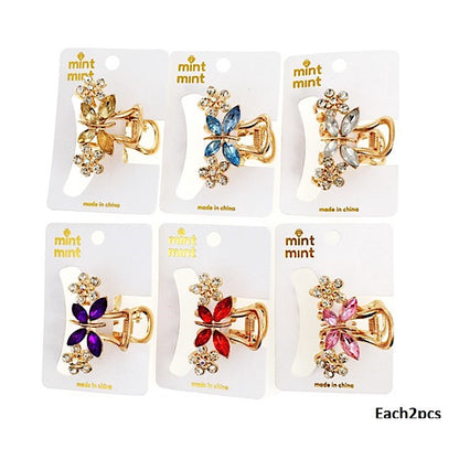 Rhinestone Butterfly Claw Clip