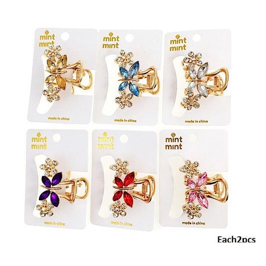 Rhinestone Butterfly Claw Clip