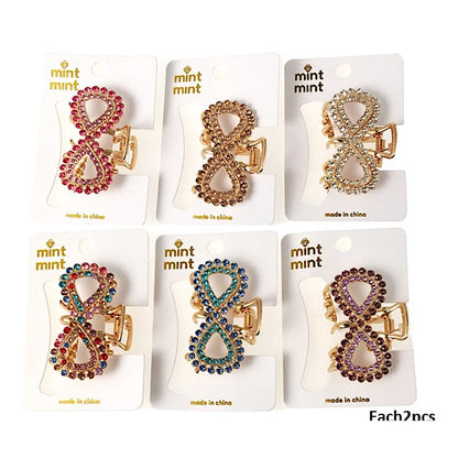 Rhinestone Infinity Claw Clip