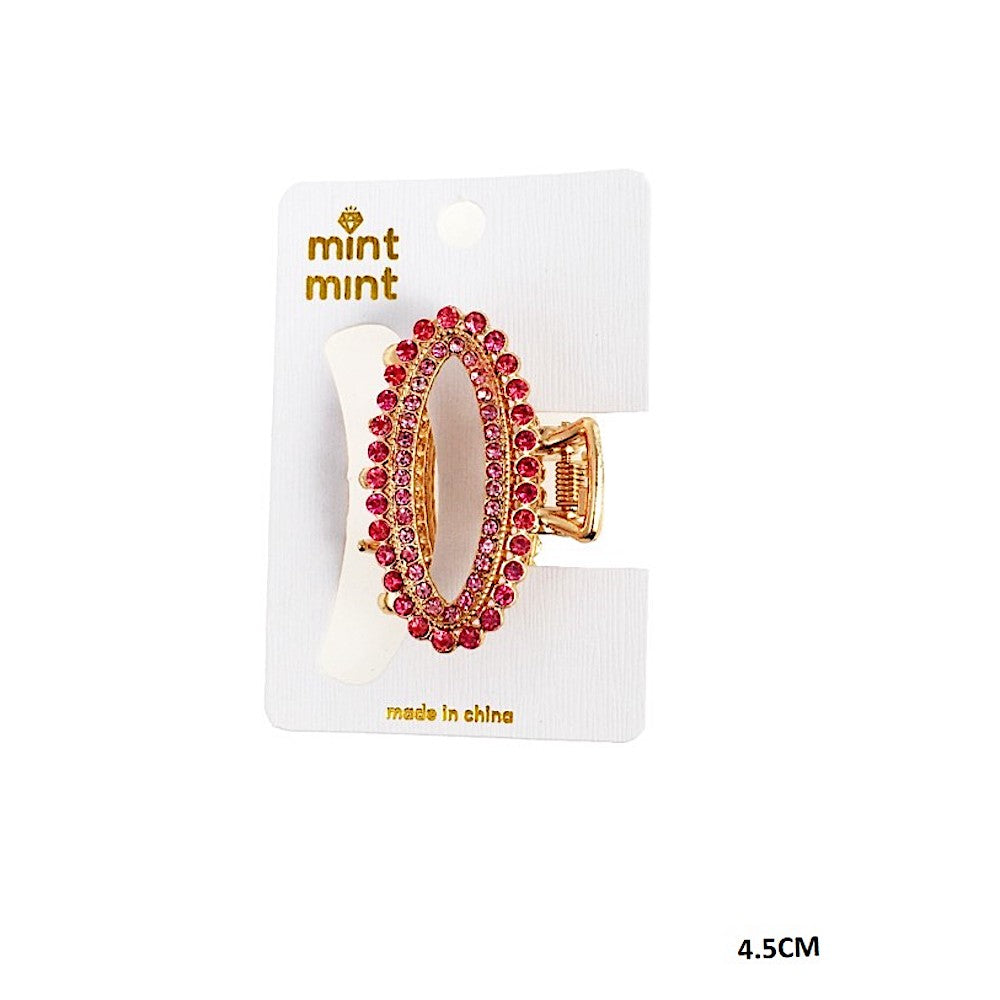 Rhinestone Oval Claw Clip