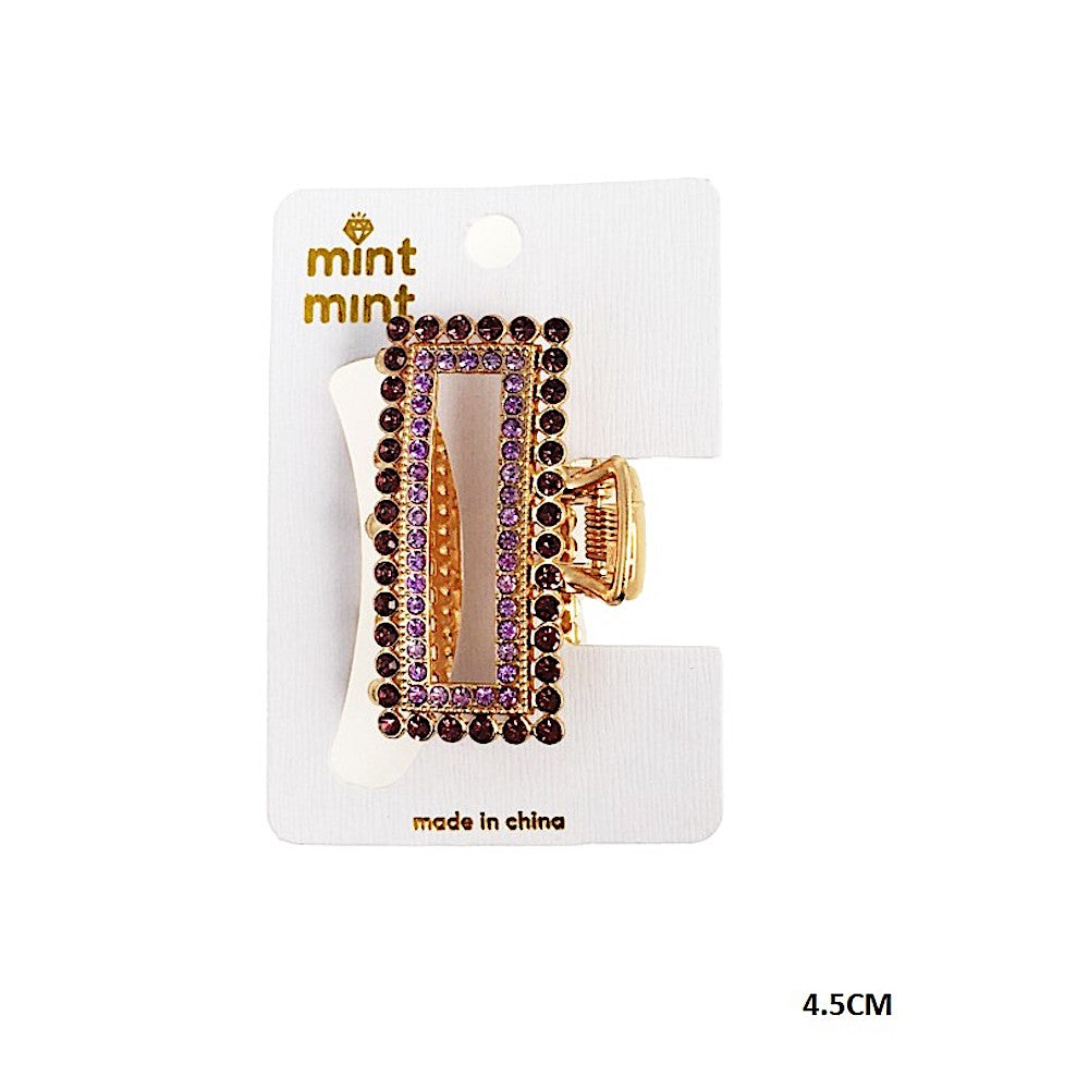 Rhinestone Rectangle Claw Clip