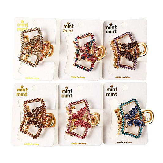 Rhinestone Butterfly Claw Clip