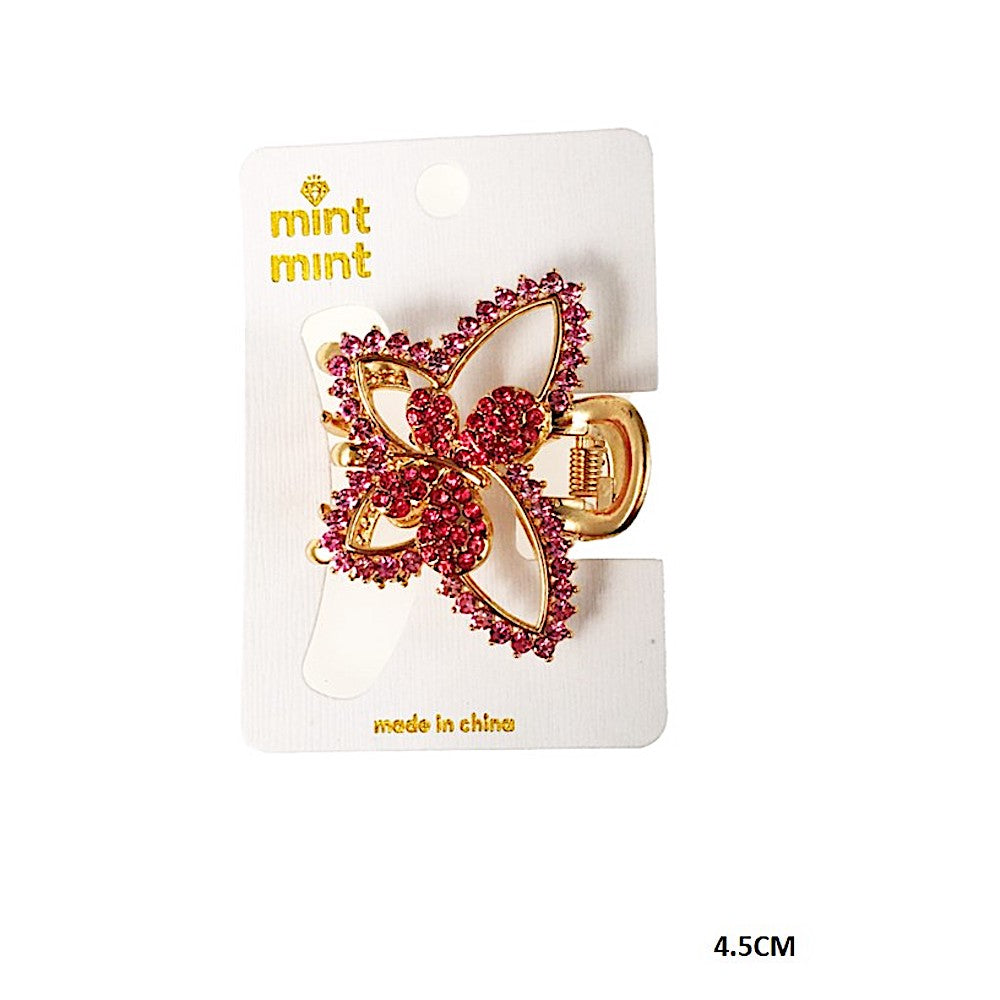 Rhinestone Butterfly Claw Clip
