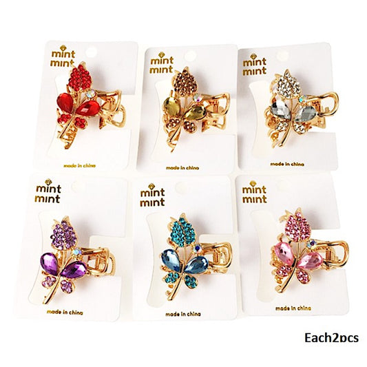 Rhinestone Butterfly Bouquet Claw Clip