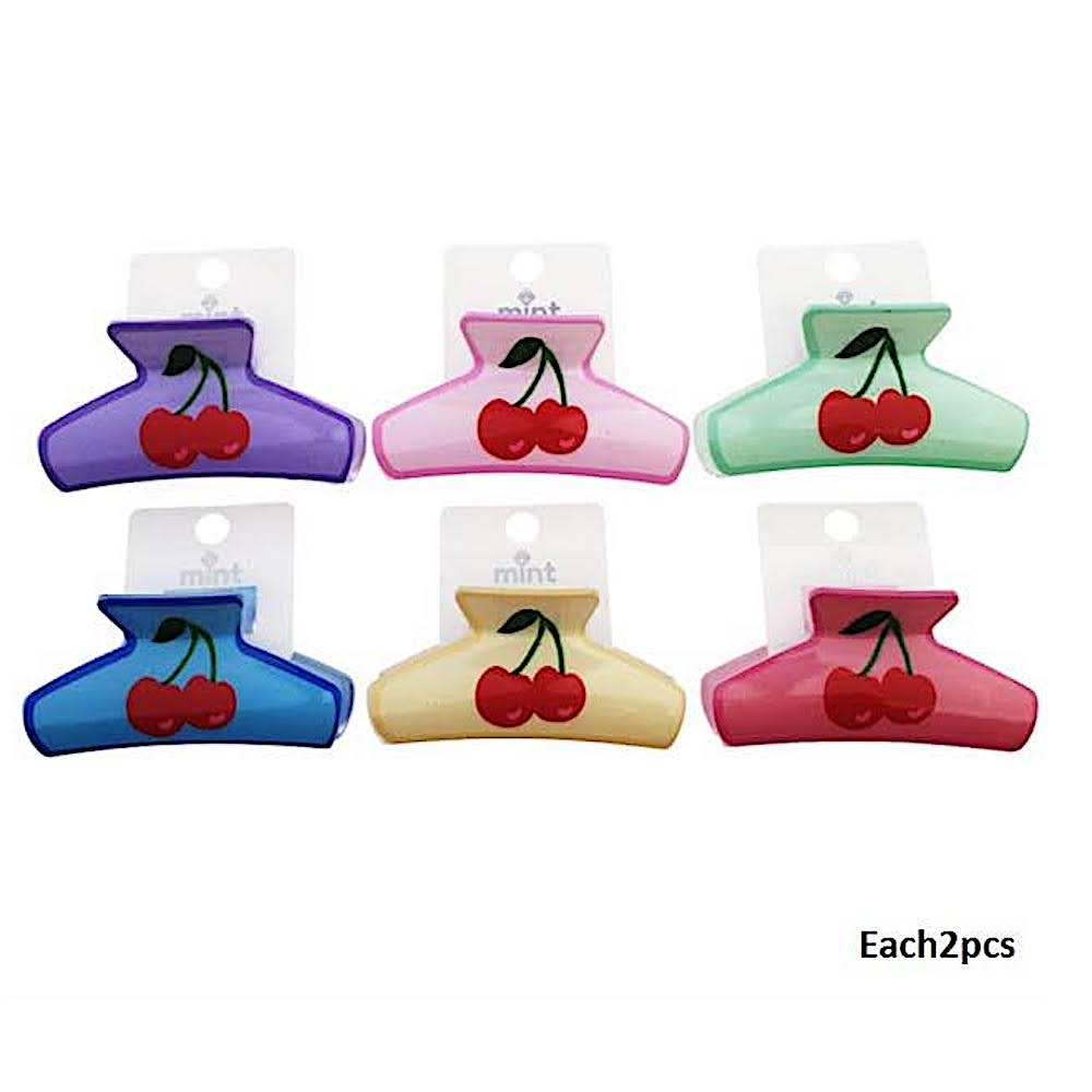 Cherry Print Claw Clip