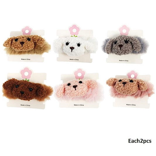 Fuzzy Puppy Faux Fur Hair Tie
