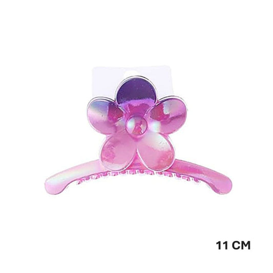 Iridescent Ombré Flower Claw Clip