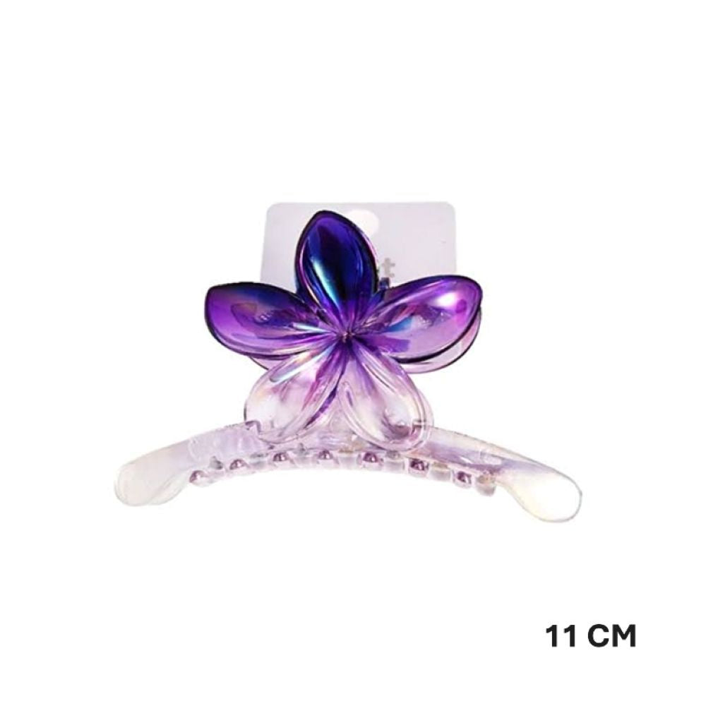Iridescent Ombré Flower Claw Clip