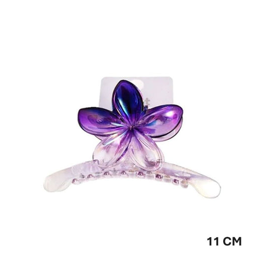 Iridescent Ombré Flower Claw Clip